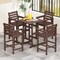 Set of 2 Patio HDPE Adirondack Bar Chairs with Wide Armrests and Inclined Backrest Perfect for Outdoor Use